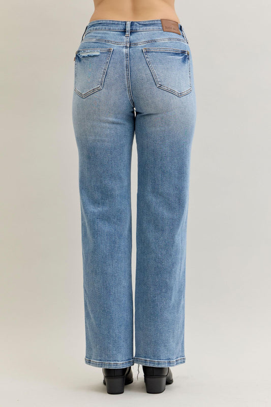 Sienna Distressed Straight Jean by Judy Blue
