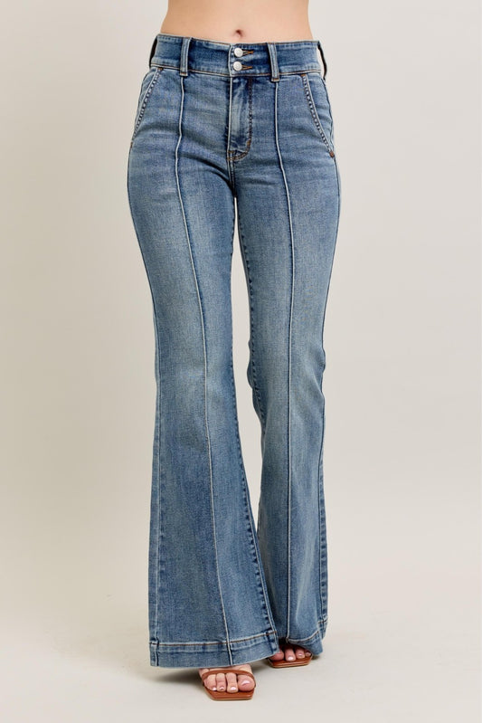 Sutton High RIse Flare Non Distressed by Judy Blue