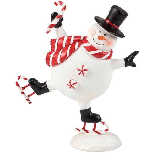 Skating Snowman Figurine