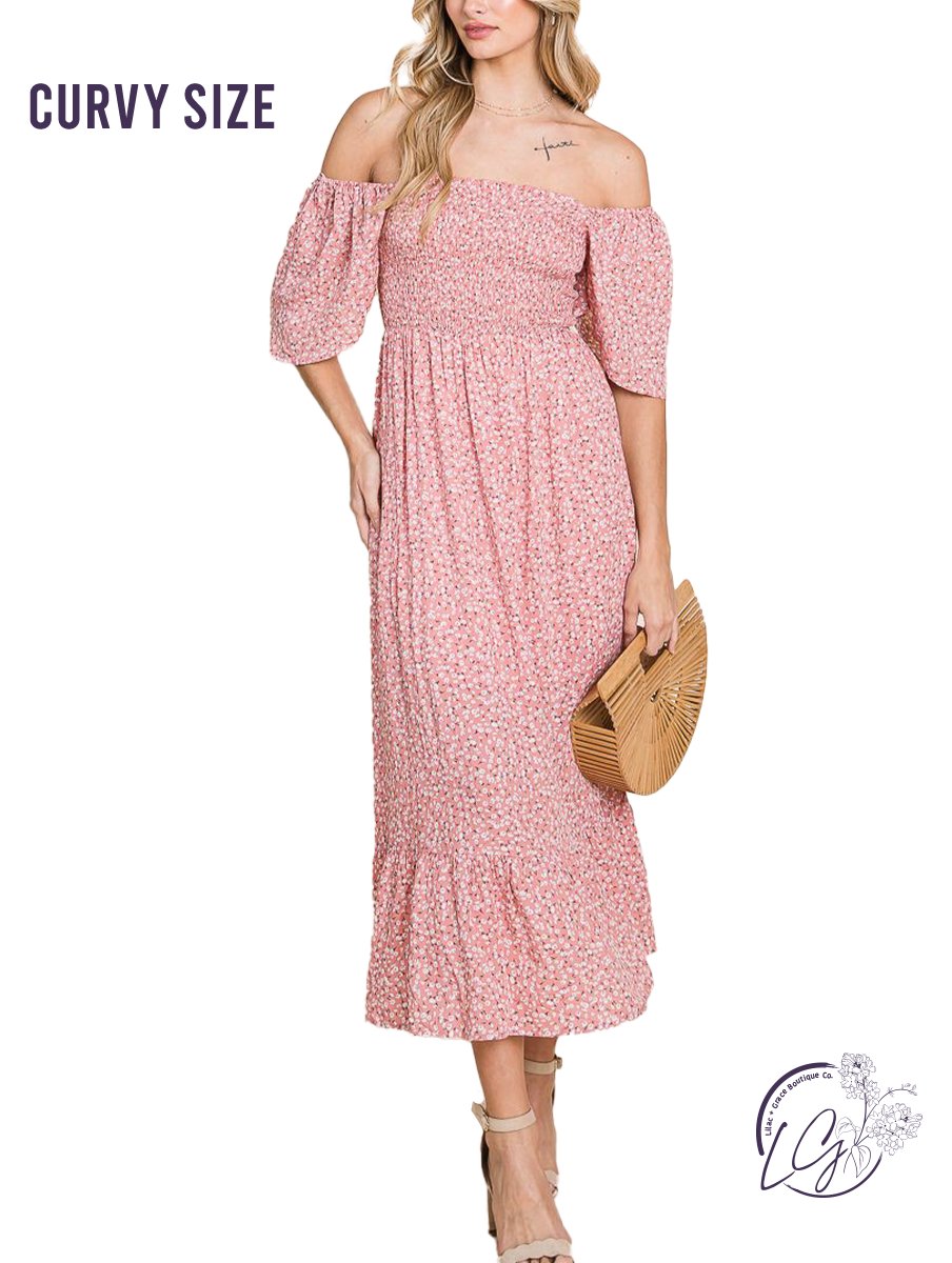Curvy Blossom Breeze Convertible Dress 3XL / Strawberry Sherb