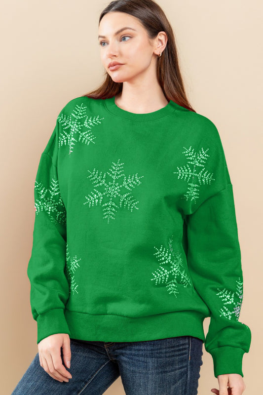 Curvy Let It Snow Rhinestone Sweatshirt