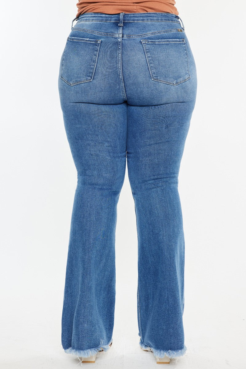 Curvy Calla High Rise Bootcut Jeans by Kan Can