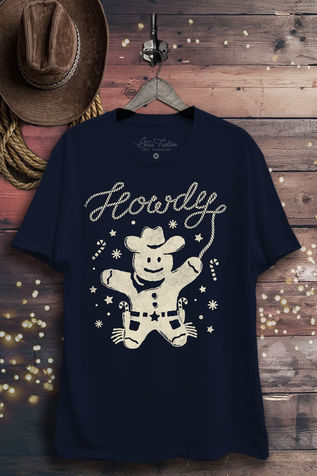 Howdy Gingerbread Graphic Top