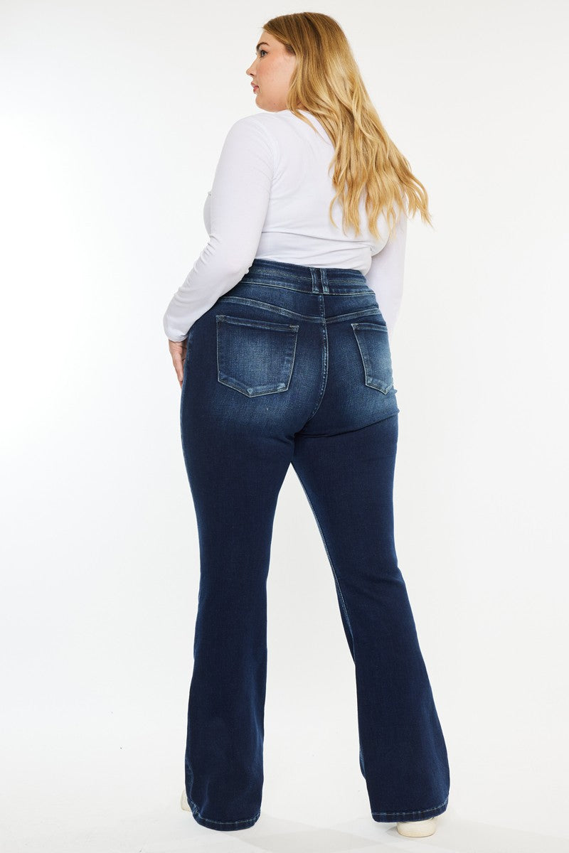 Curvy Lelia High Rise Bootcut Jeans by Kan Can