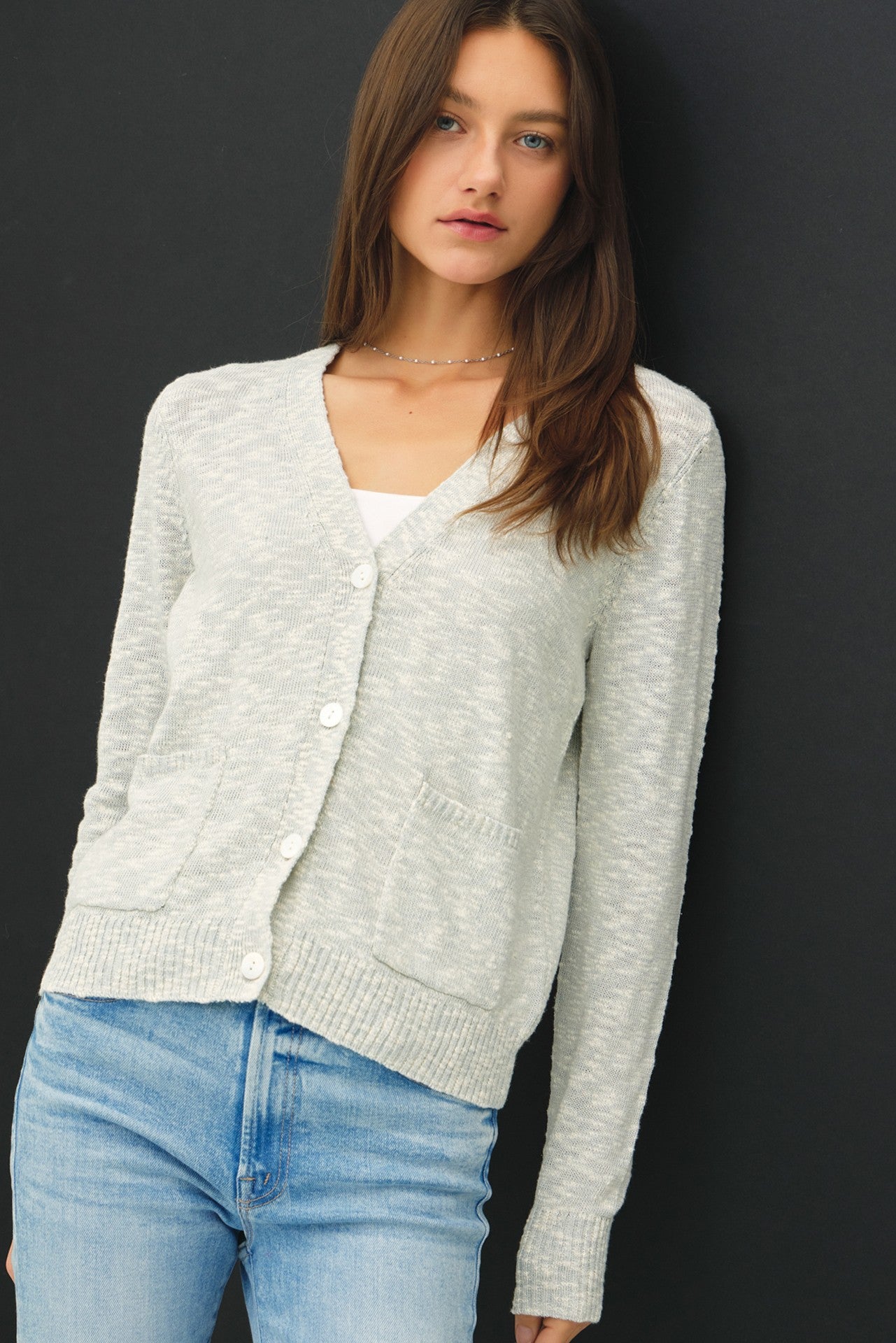 Marshmallow Button-Up