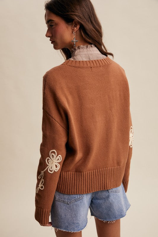 Doodle Bloom Knit Sweater