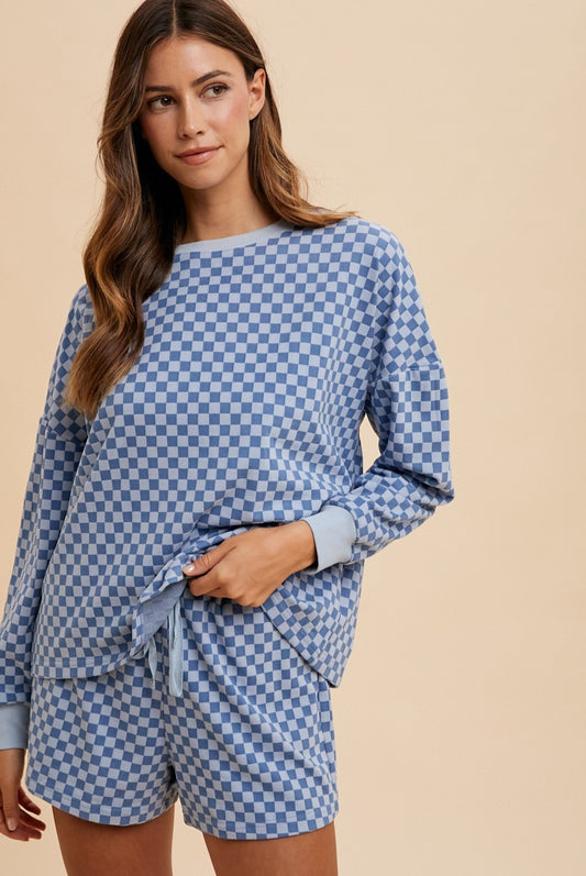 Coastal Check Lounge Set