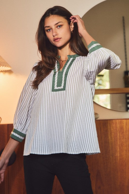 Stripe & Grace Blouse