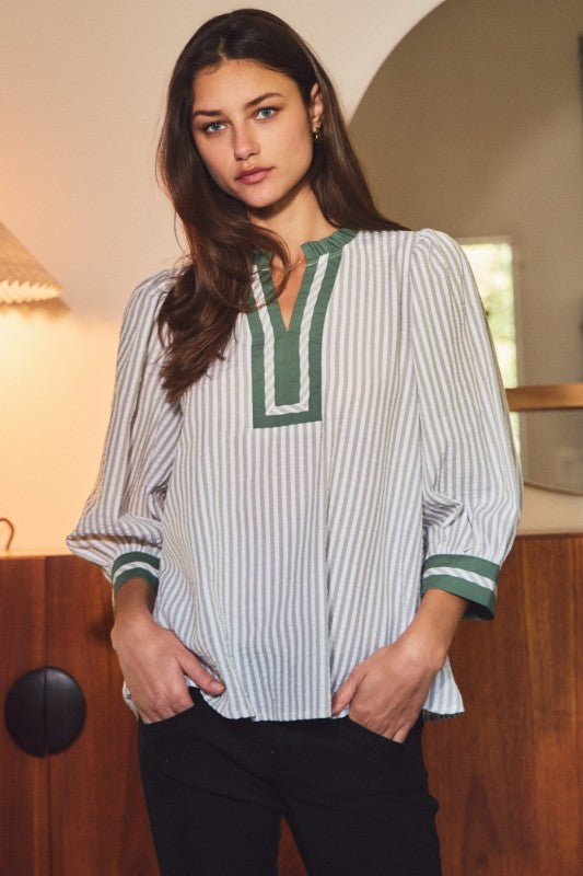 Stripe & Grace Blouse
