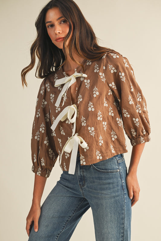 Prairie Rose Ribbon Blouse
