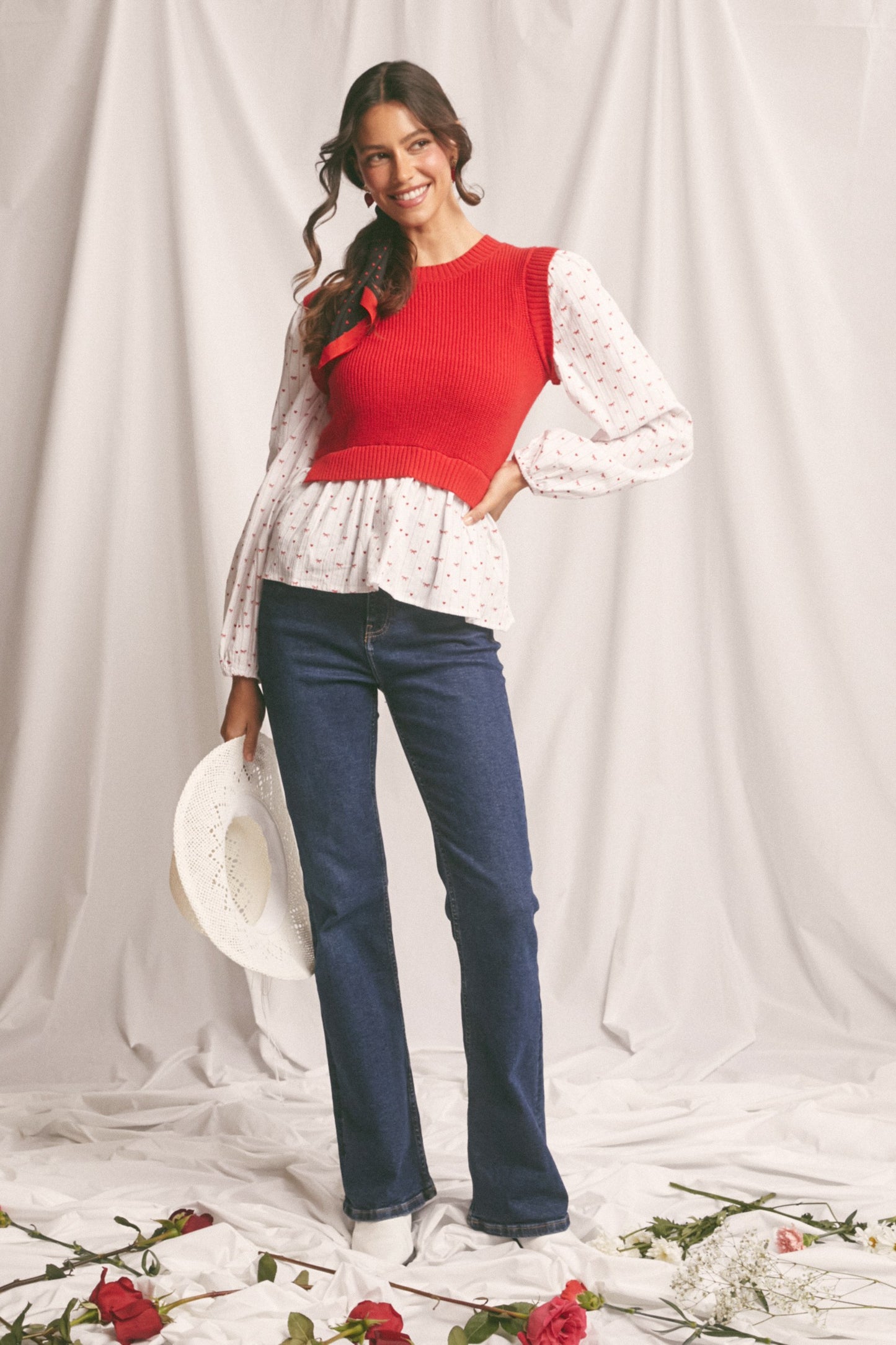 Darling Bow Layered Blouse