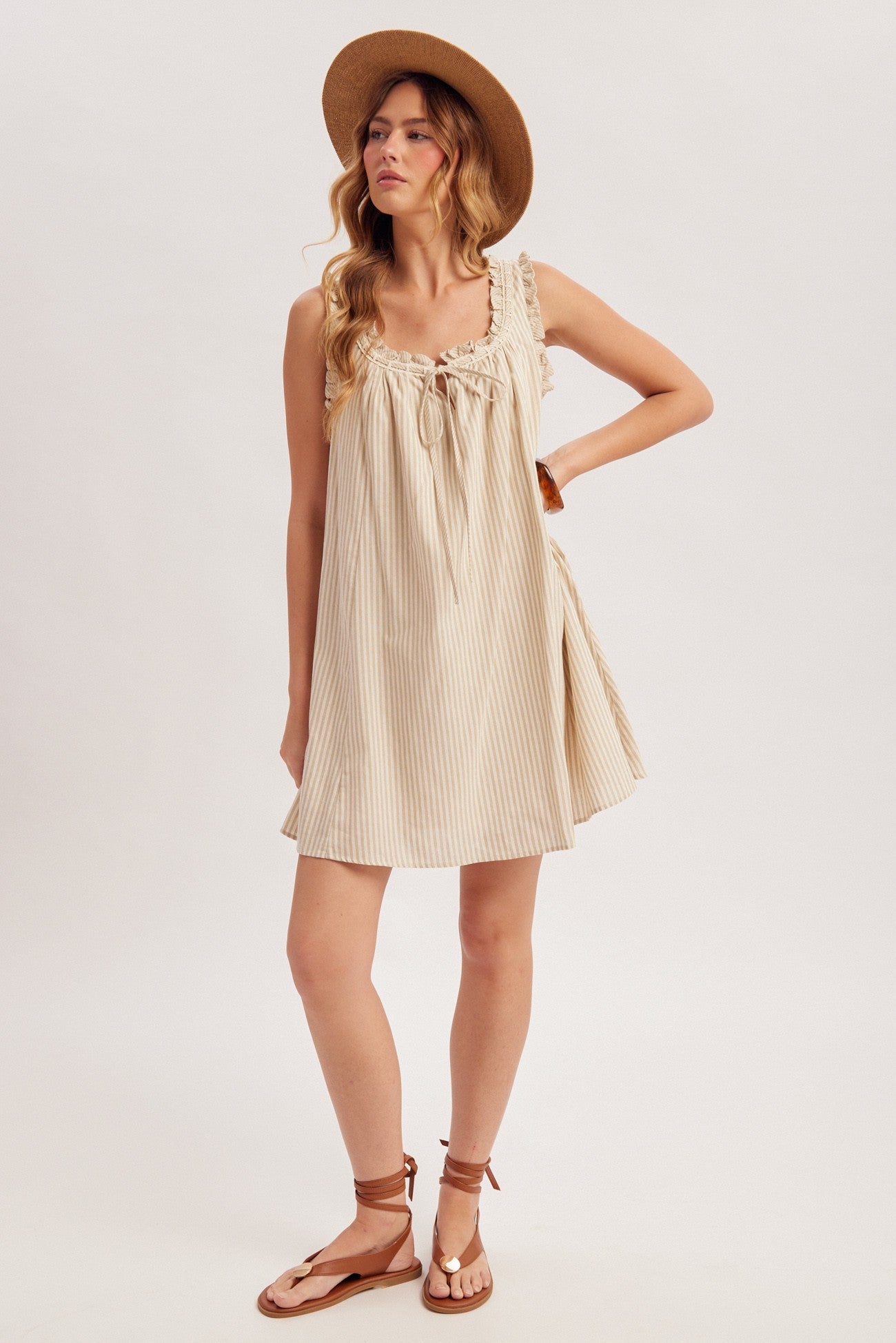 Country Charm Mini Dress Natural / Large