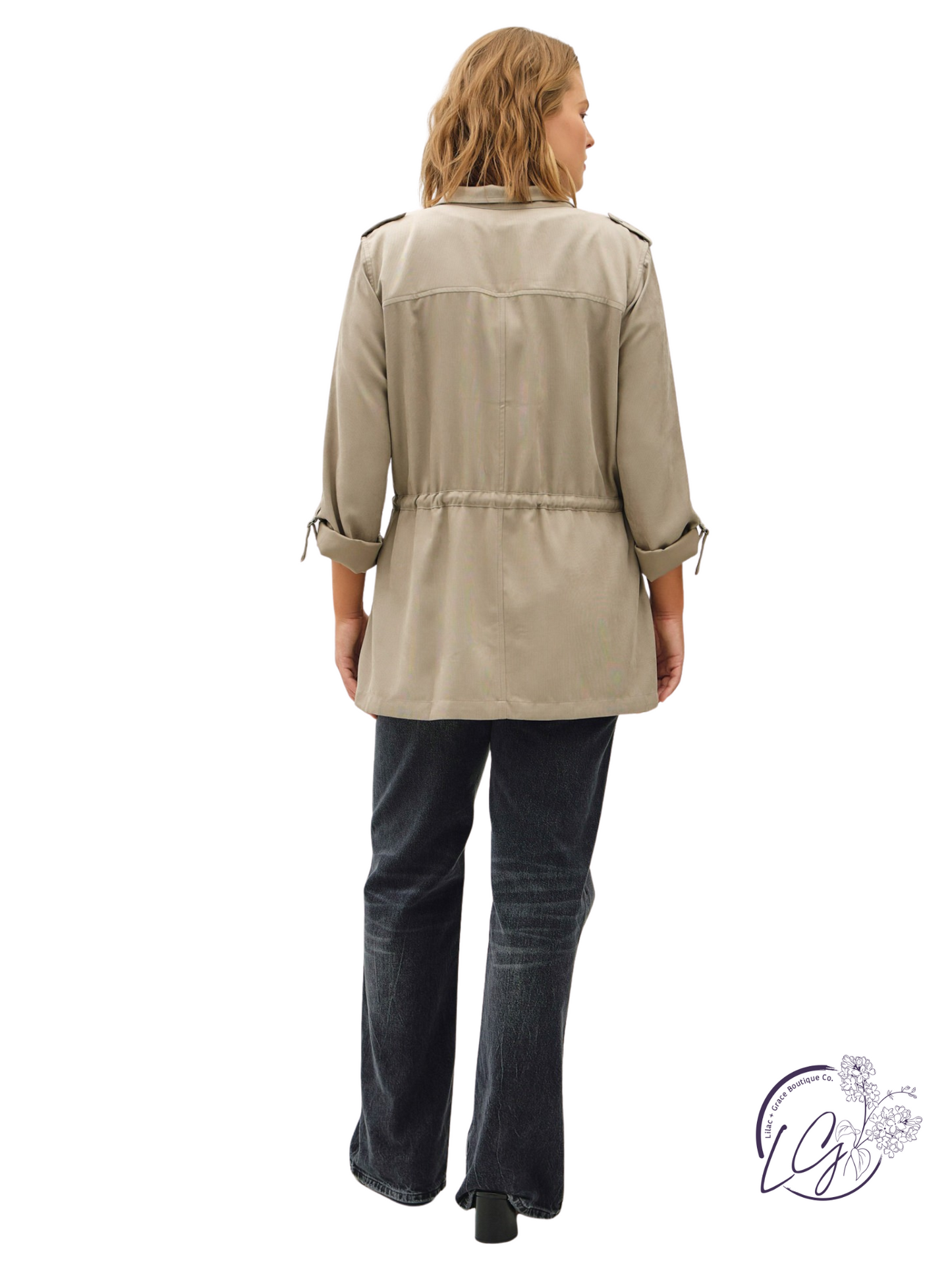 Curvy Sculpted Cargo Jacket