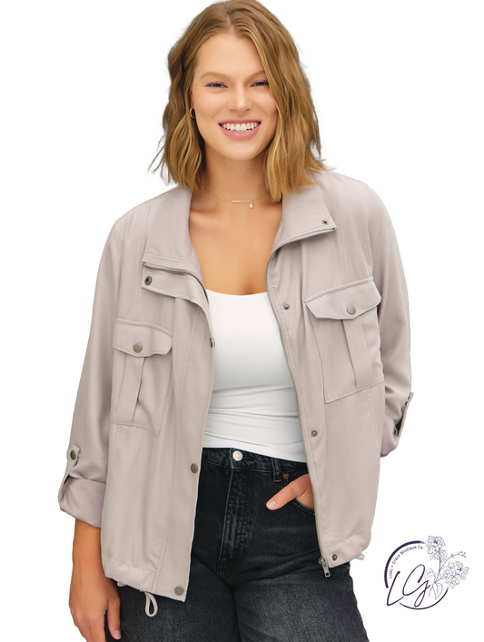 Curvy Urban Safari Cropped Jacket
