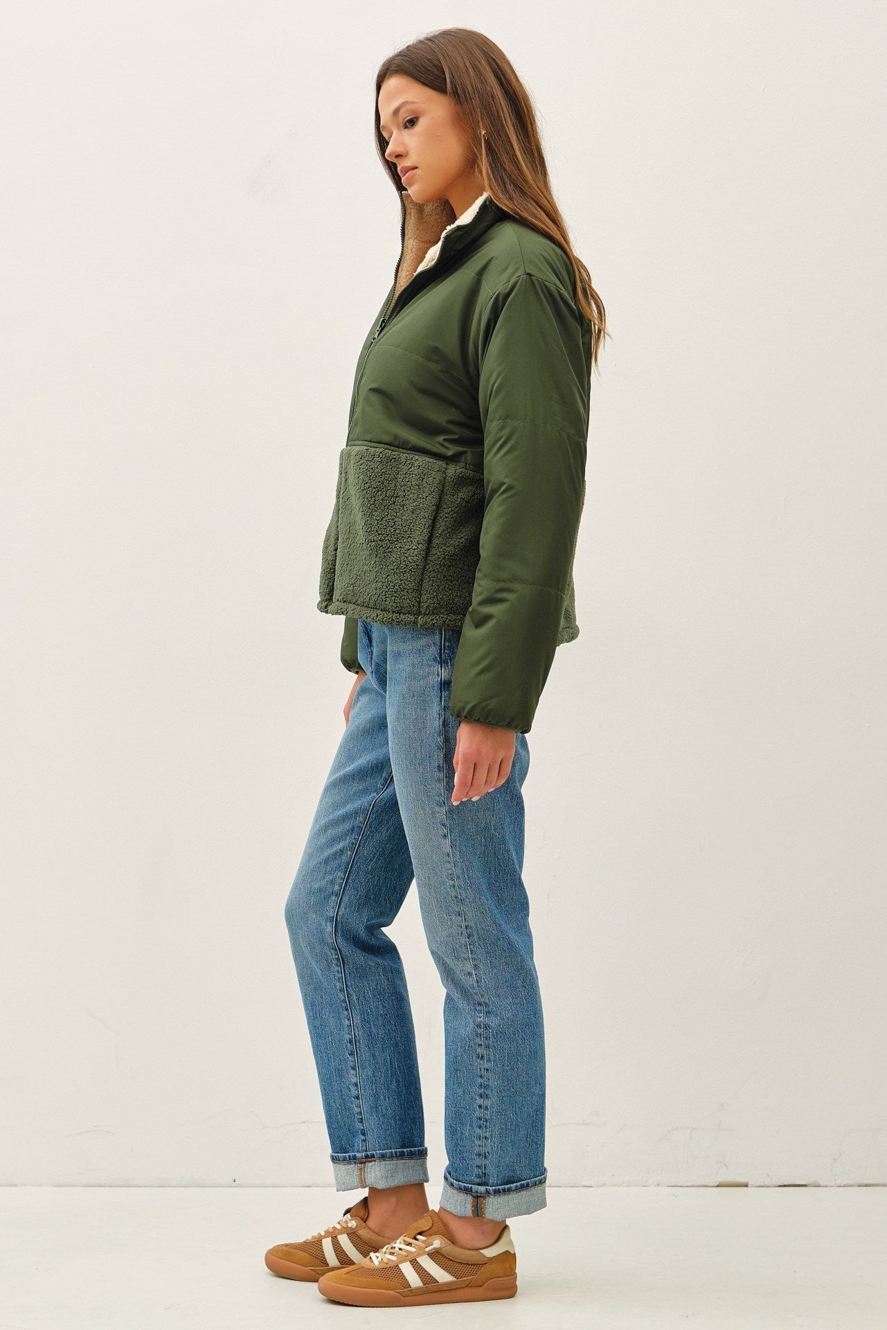 Reversible Sherpa Block Puffer