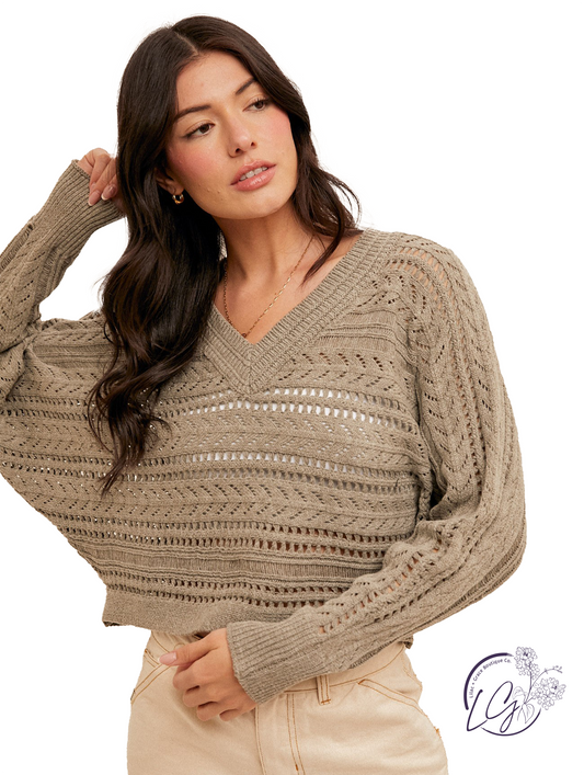 Signal on Low Crop Sweater