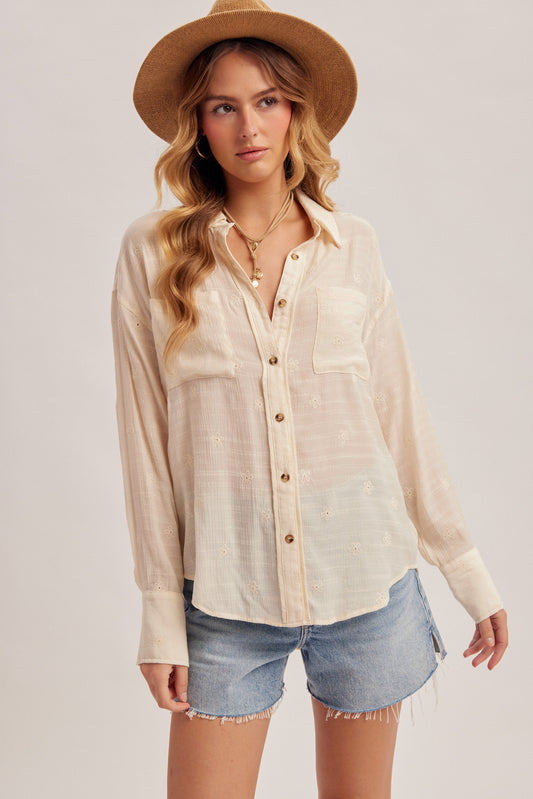 Fresh Picked Floral Button Up