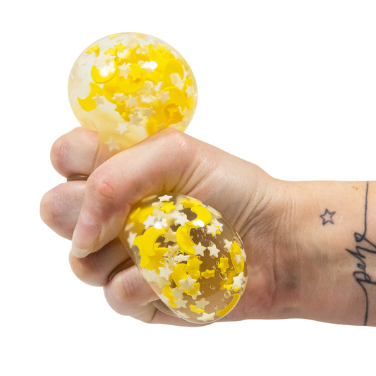 SCRUNCHEM MOON & STAR GLOW IN THE DARK SQUISH BALL