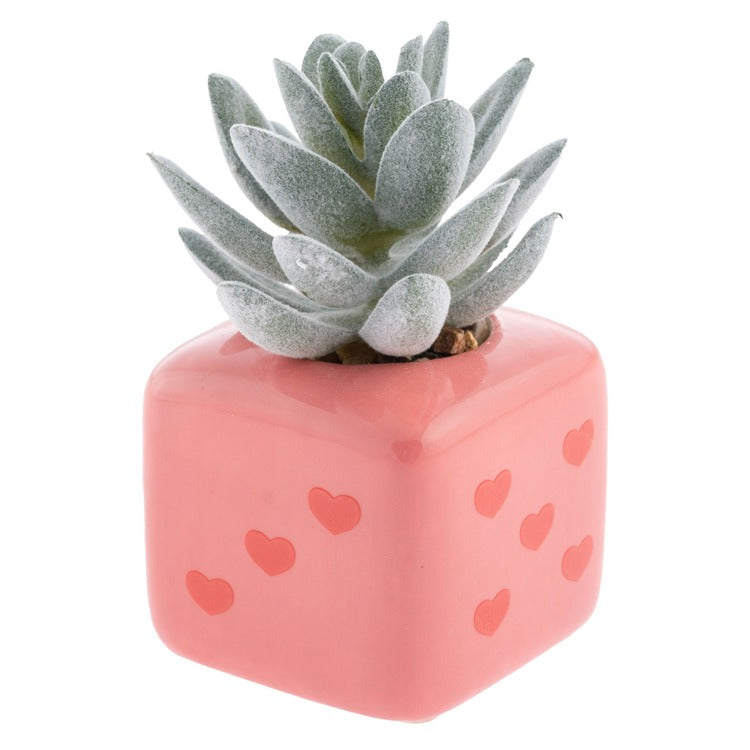 Heart Dice Succulent Pot