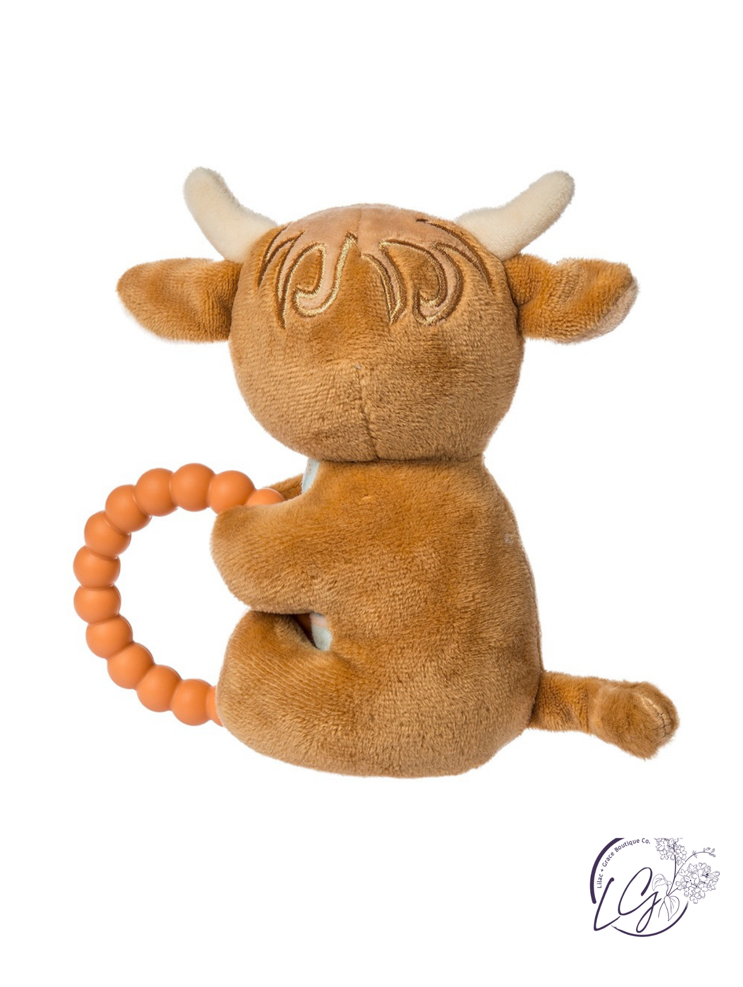 Hetty Highland Cow Teether Rattle – 6″