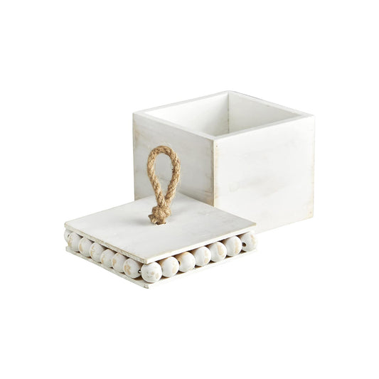 Beaded White Box - Small