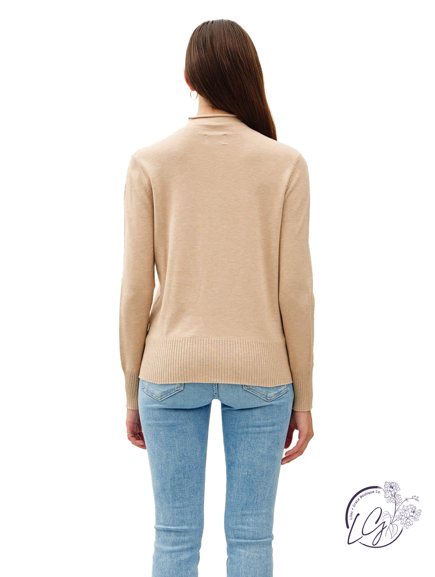 Frayed Luxe Mock Neck