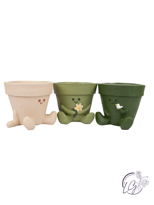 Whimsy Friends Resin Figural Planter