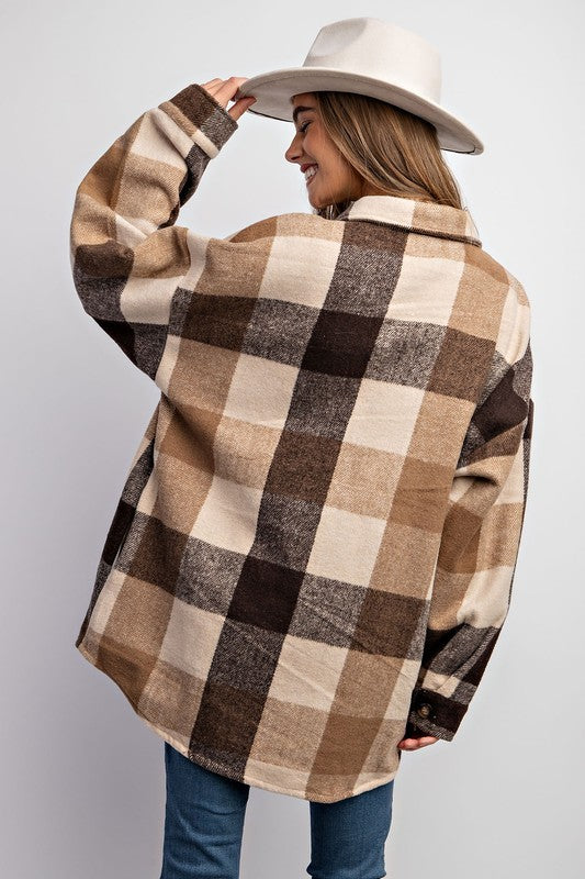 Curvy Wanderwood Long Shacket