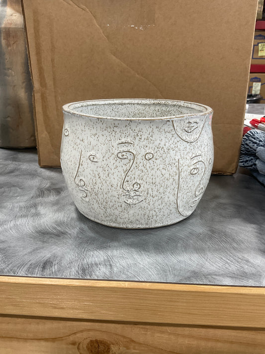 Abstract Face Pot