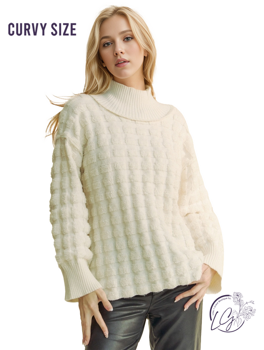 Curvy Quiet Corners Mock Neck Sweater