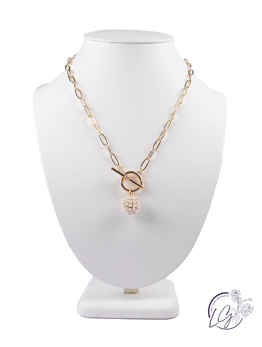 Sparkling Toggle Necklace