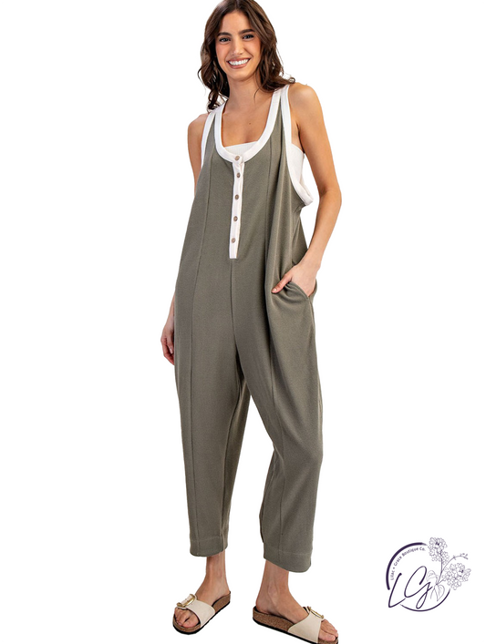 Twofold Rhythm Contrast Jumpsuit