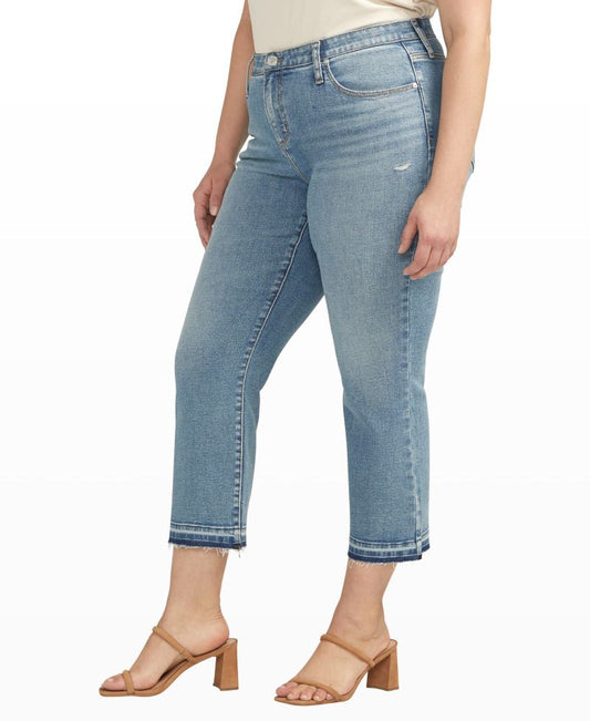 Curvy Lou Mid Rise Cropped Bootcut by Silver Jeans