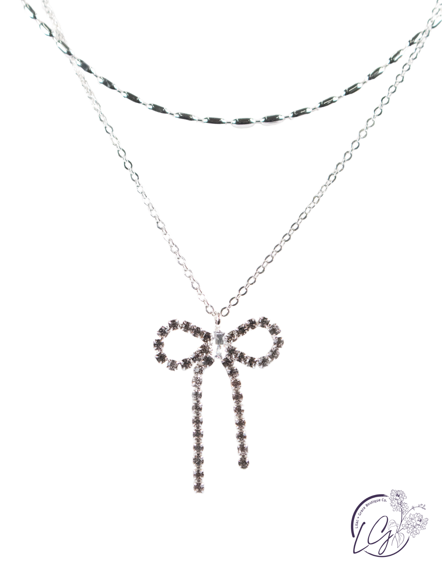 Dazzling Bow Necklace