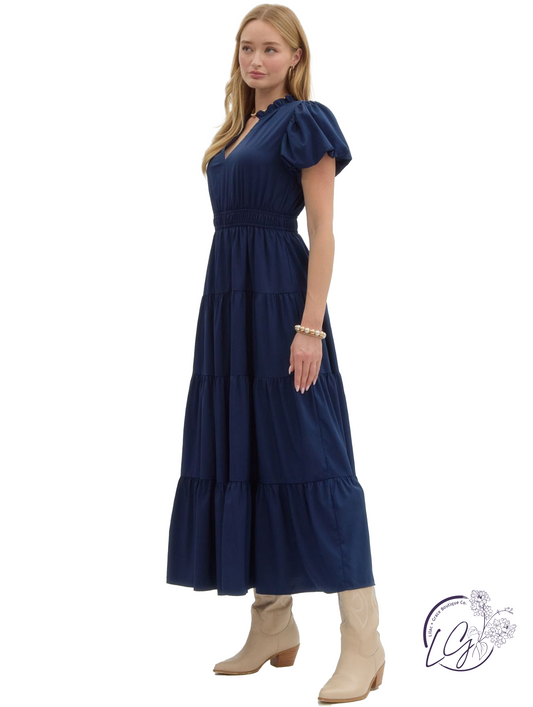 Held In Haze Midi Dress