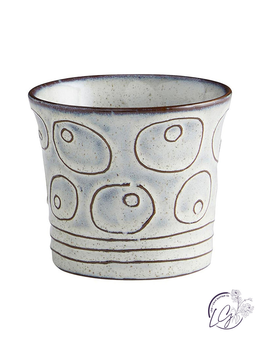Abstract Carved Pot