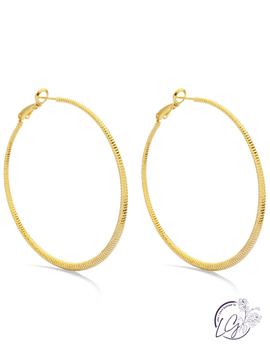 Large Shimmer Lever Back Hoops