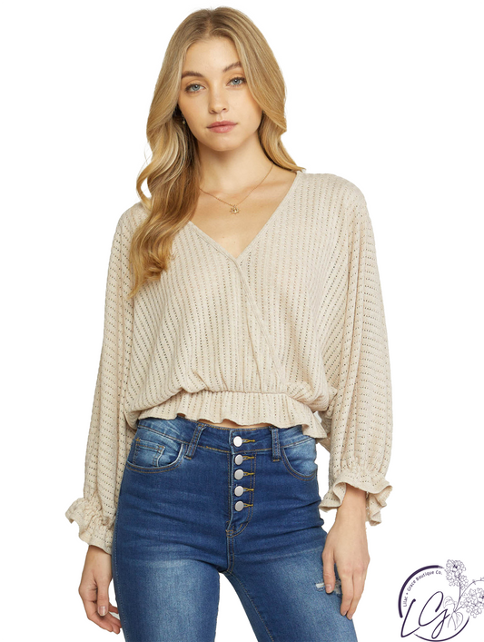 Leave Me Be Cinched Top