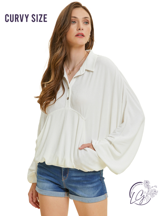 Curvy Drift Away Dolman Pullover