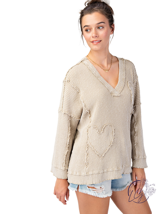 Rustic Heartbeat Pullover