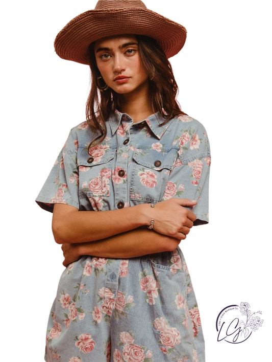 Mist Covers Print Romper