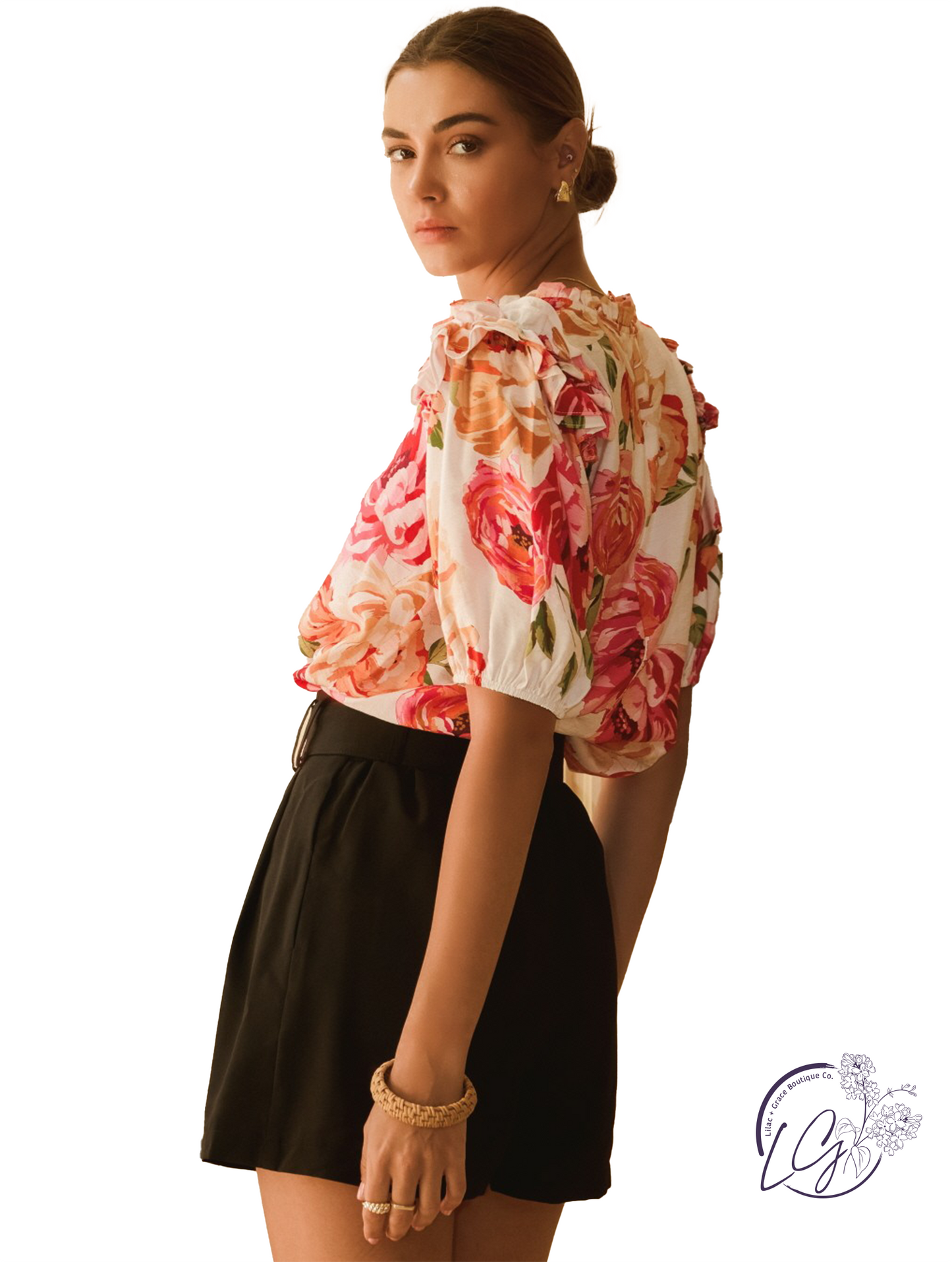 Curvy Sketchsong Printed Blouse