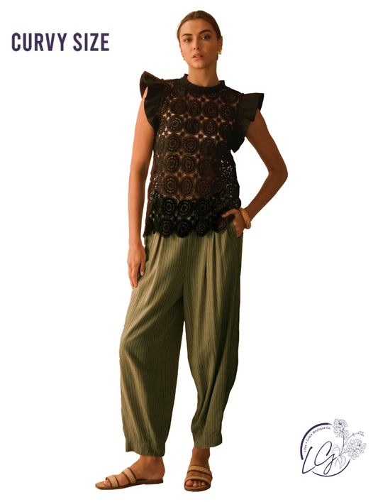 Curvy Float in Line Pleated Bubble Pant