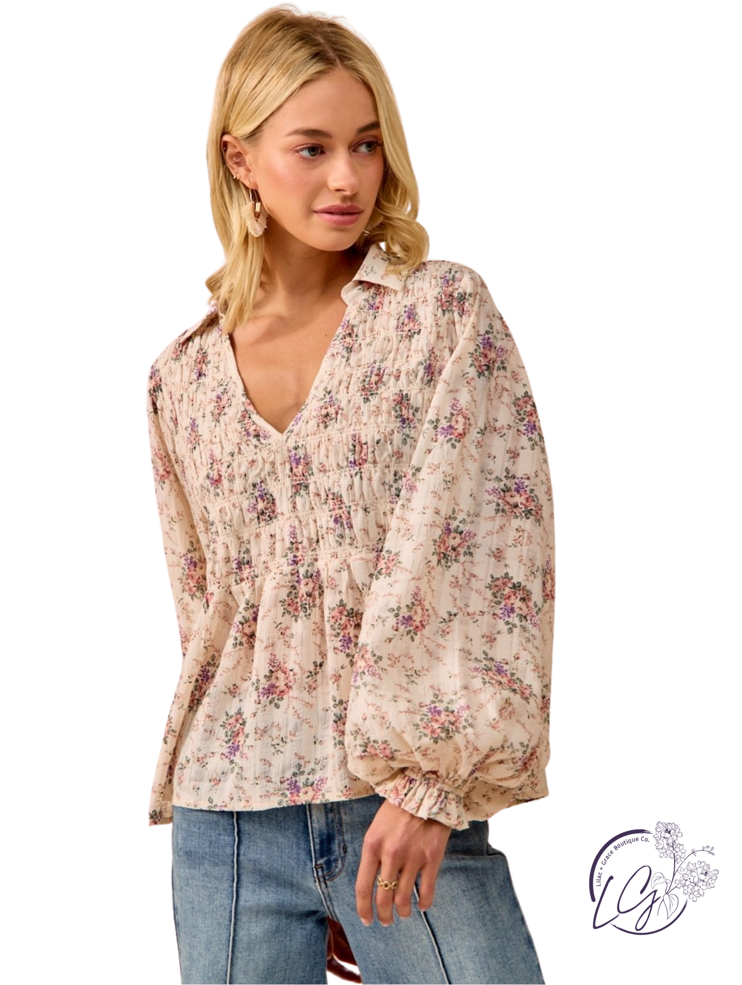 Dust Rolls V-Neck Top