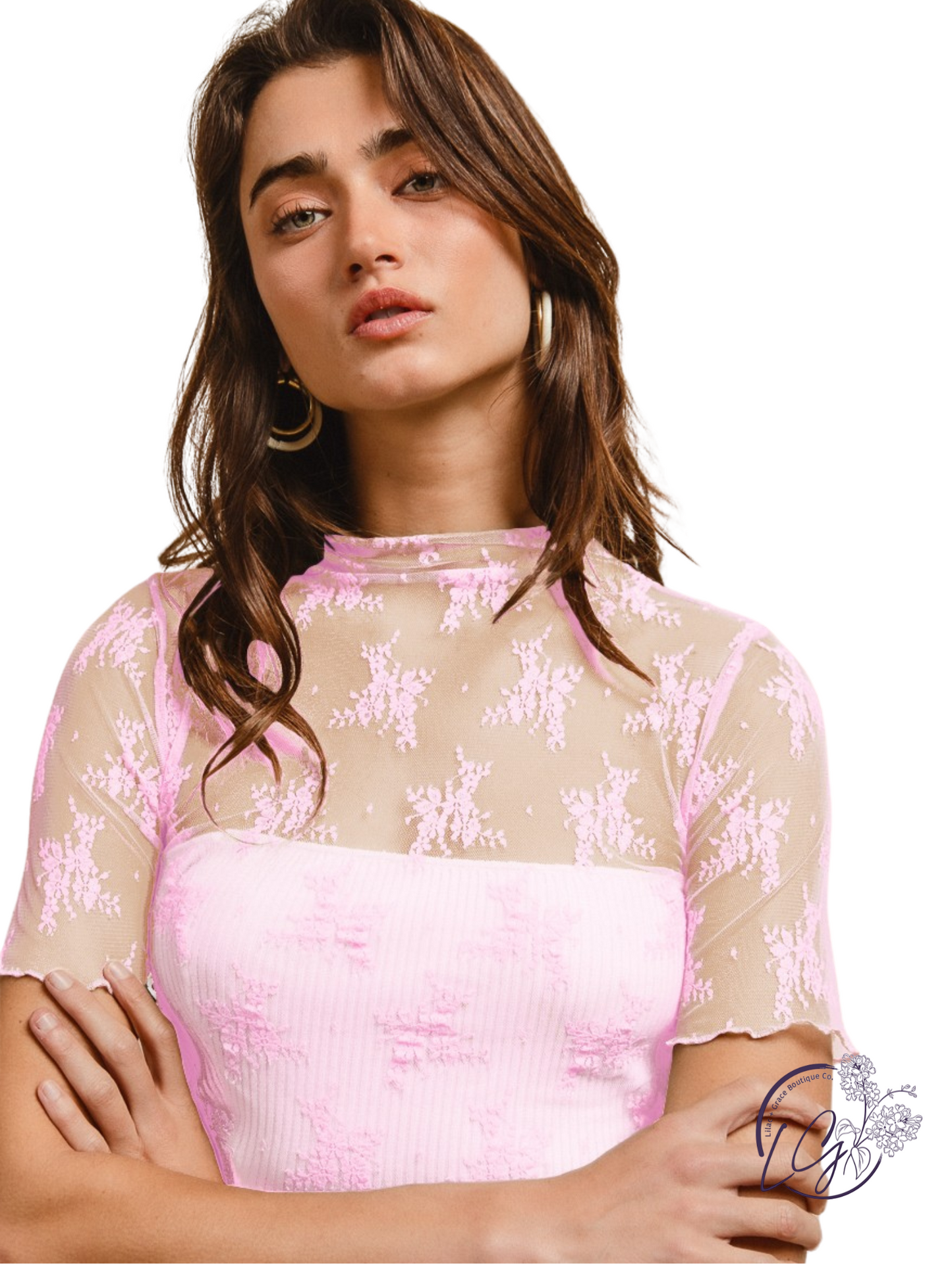 Floating Veils Mesh Top