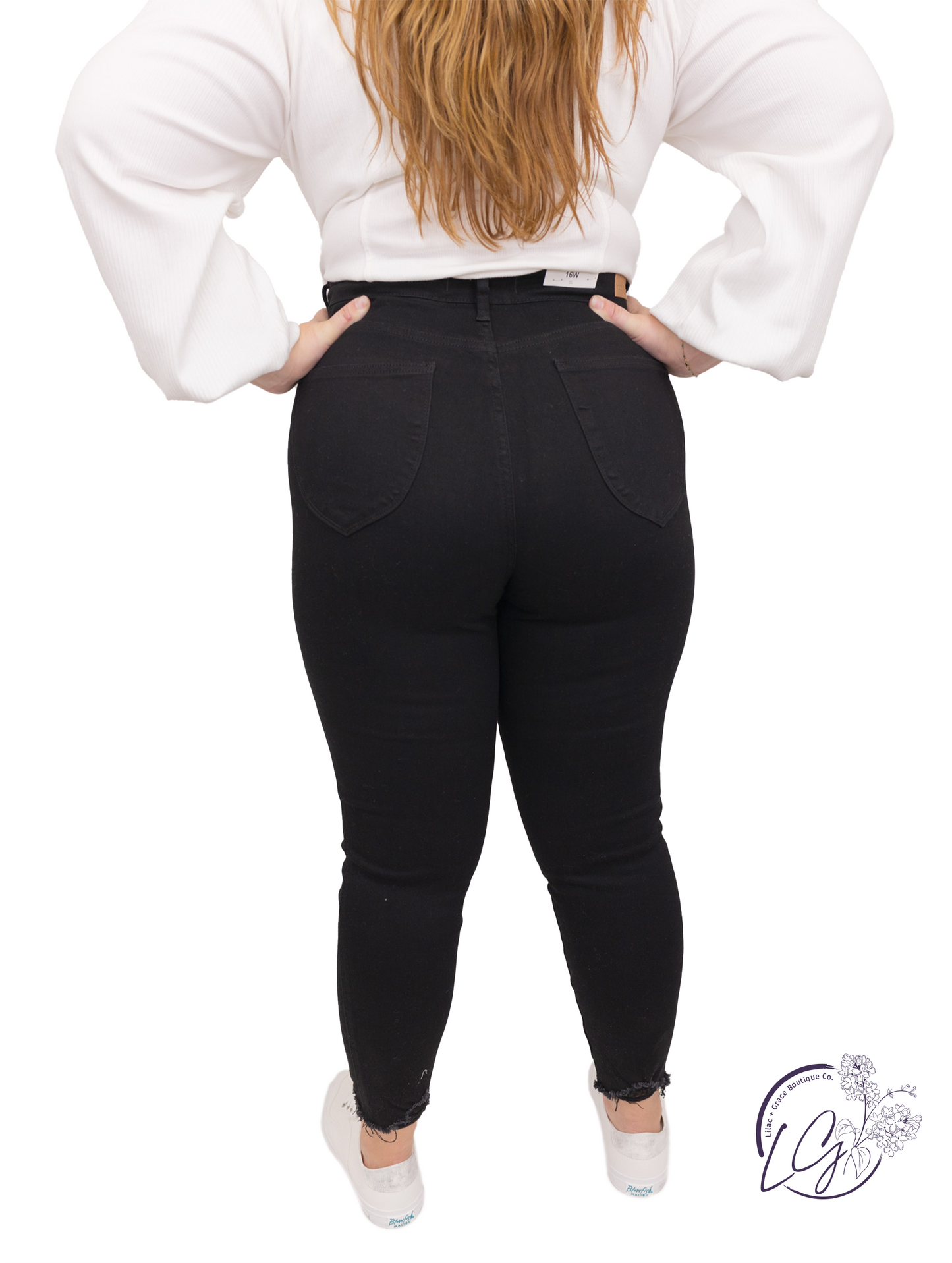 Curvy Zea Control Top Skinny W/Shark Bite Hem By Judy Blue