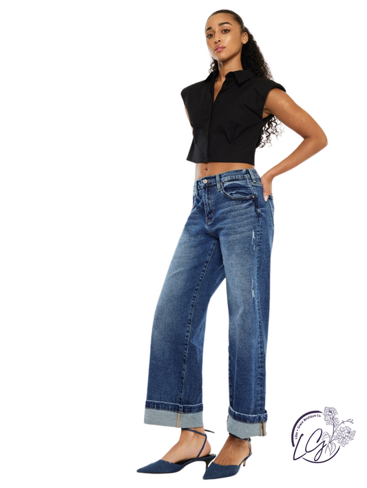 Londyn High Rise Cropped Wide Leg By Kan Can
