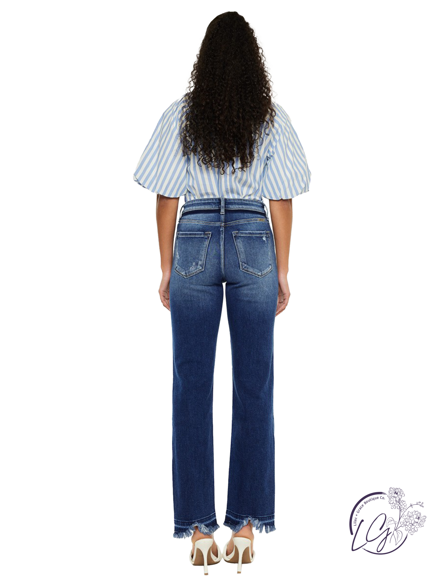 Henrietta High-Rise Slim Straight Jeans by Kan Can