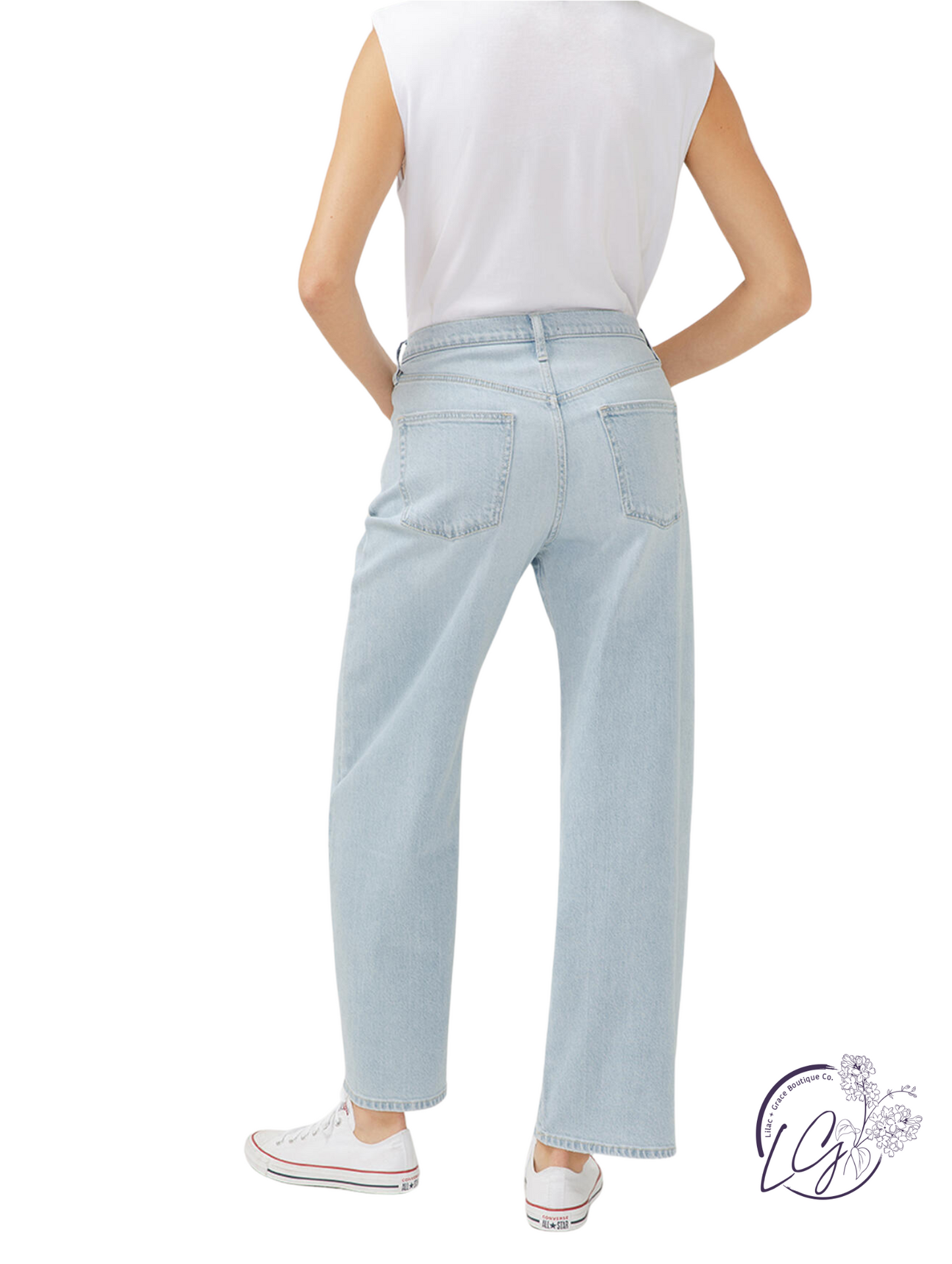 Arleth Straight Leg Drawstring Jeans by Silver Jeans