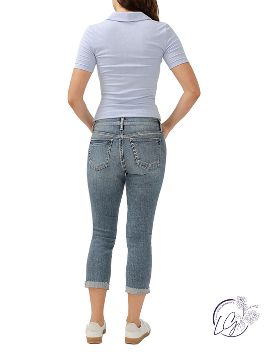 Giovanna Mid-Rise Capri by Silver Jeans